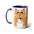 Drinking Kitty- Two-Tone Coffee Mugs, 15oz