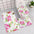Flowers- Three-piece toilet (Toilet Lid Cover, Contour and Memory Foam Rug) *2-3 Week Delivery*