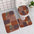 Dark Geo- Three-piece toilet (Toilet Lid Cover, Contour and Memory Foam Rug) *2-3 Week Delivery*