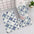 Geo Blue- Three-piece toilet (Toilet Lid Cover, Contour and Memory Foam Rug) *2-3 Week Delivery*