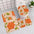 Orange Flowers- Three-piece toilet (Toilet Lid Cover, Contour and Memory Foam Rug) *2-3 Week Delivery*