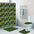 Zen Garden- Four-piece Bathroom Set ( Shower Curtain, Rectangle Rug, Countor and Lid )
