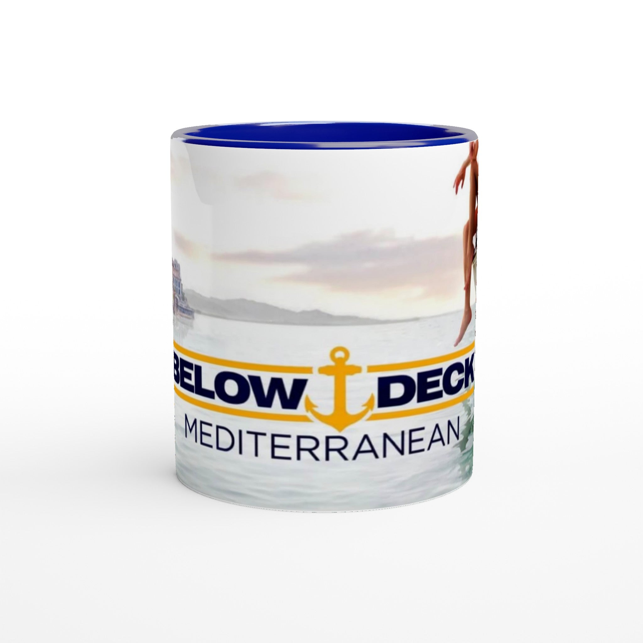 Below Deck Med- White 11oz Ceramic Mug with Color Inside - Creations by Chris and Carlos