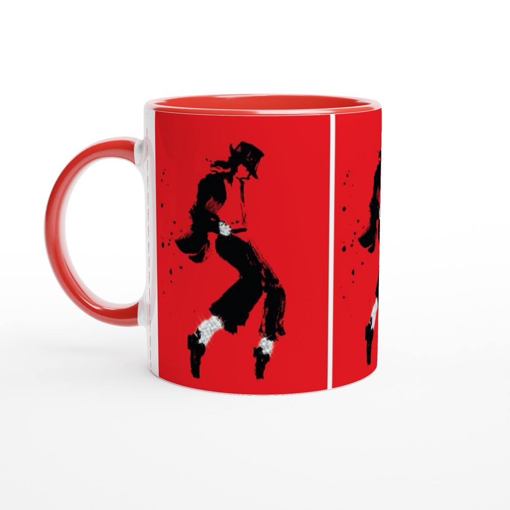 LIMITED EDITION MJ the Musical- White 11oz Ceramic Mug with Color Inside - Creations by Chris and Carlos