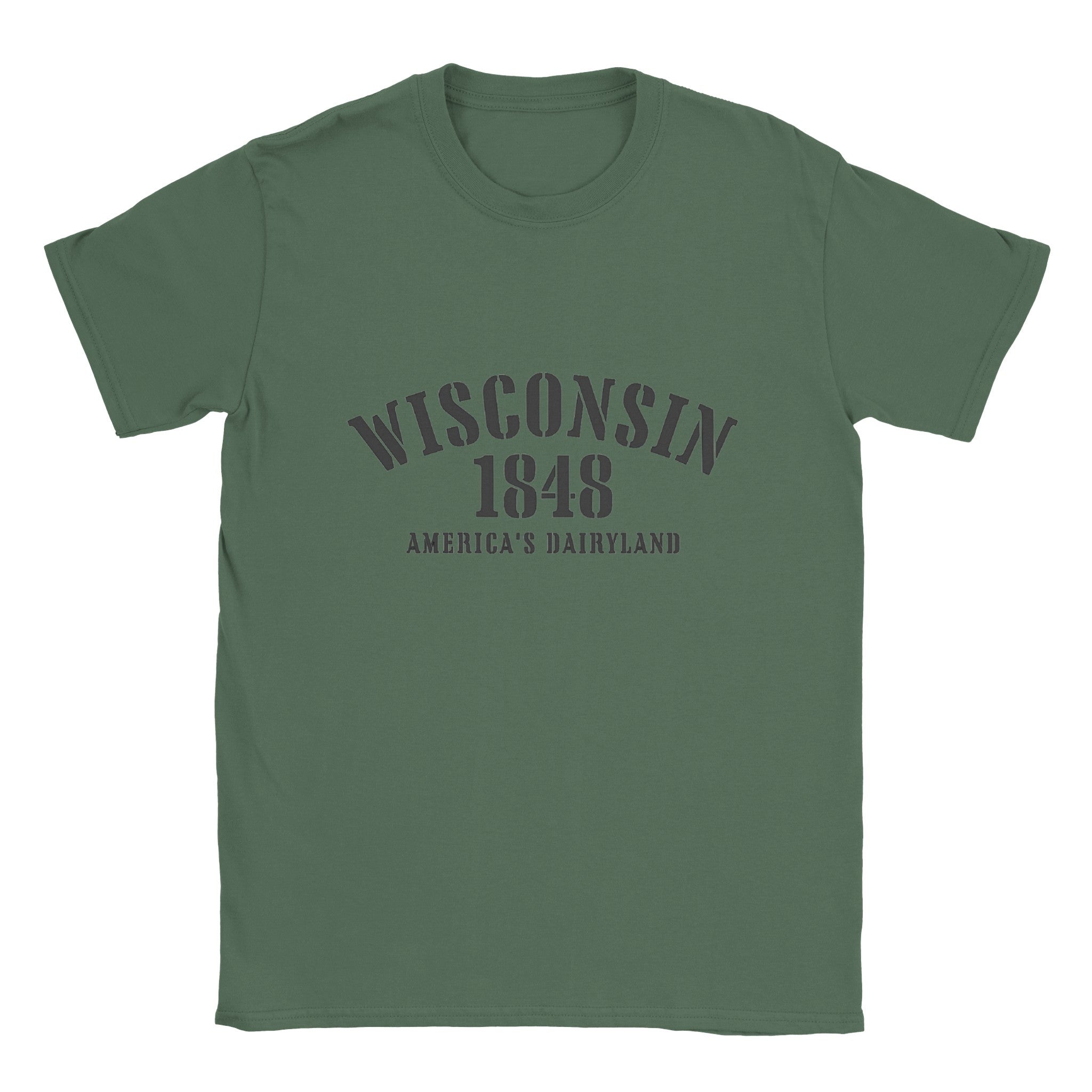 Wisconsin- Classic Unisex Crewneck States T-shirt - Creations by Chris and Carlos