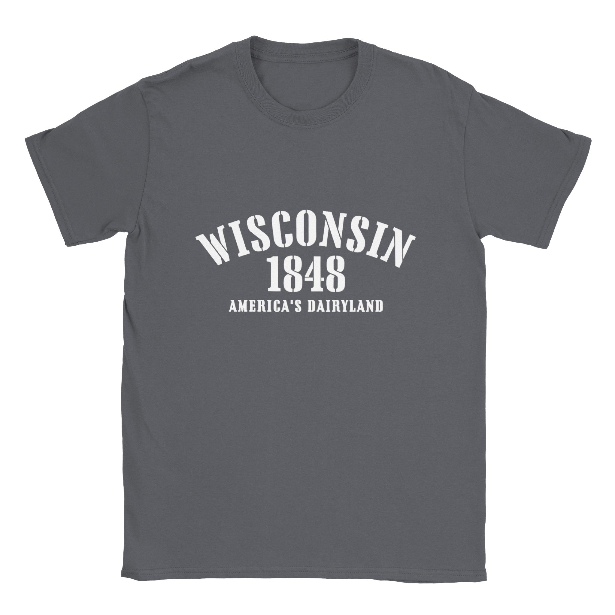 Wisconsin- Classic Unisex Crewneck States T-shirt - Creations by Chris and Carlos