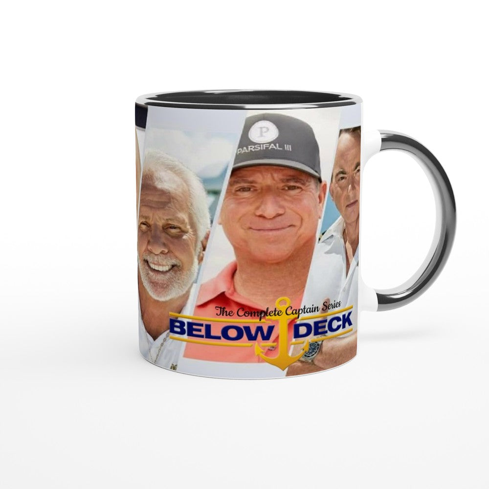 Below Deck Captain Series- White 11oz Ceramic Mug with Color Inside - Creations by Chris and Carlos