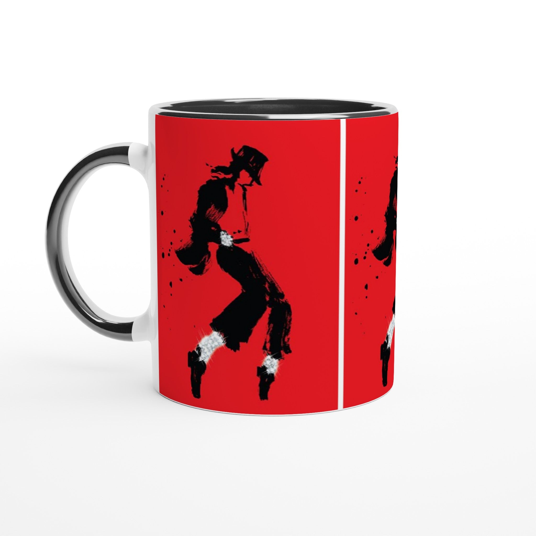 LIMITED EDITION MJ the Musical- White 11oz Ceramic Mug with Color Inside - Creations by Chris and Carlos