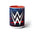 Taza de cerámica blanca con logo de WWE