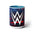 Taza de cerámica blanca con logo de WWE