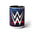 Taza de cerámica blanca con logo de WWE