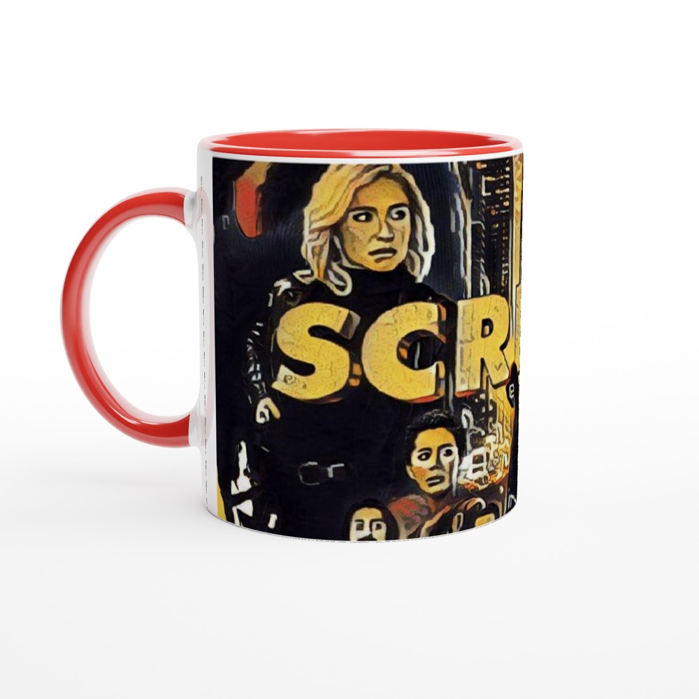 Scream- White 11oz Ceramic Mug with Color Inside - Creations by Chris and Carlos