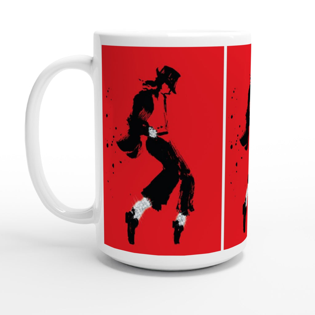 LIMITED EDITION MJ the Musical- White 11oz Ceramic Mug with Color Inside - Creations by Chris and Carlos