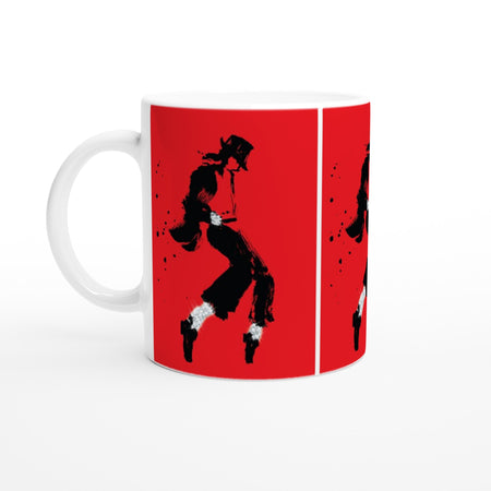 LIMITED EDITION MJ the Musical- White 11oz Ceramic Mug with Color Inside - Creations by Chris and Carlos