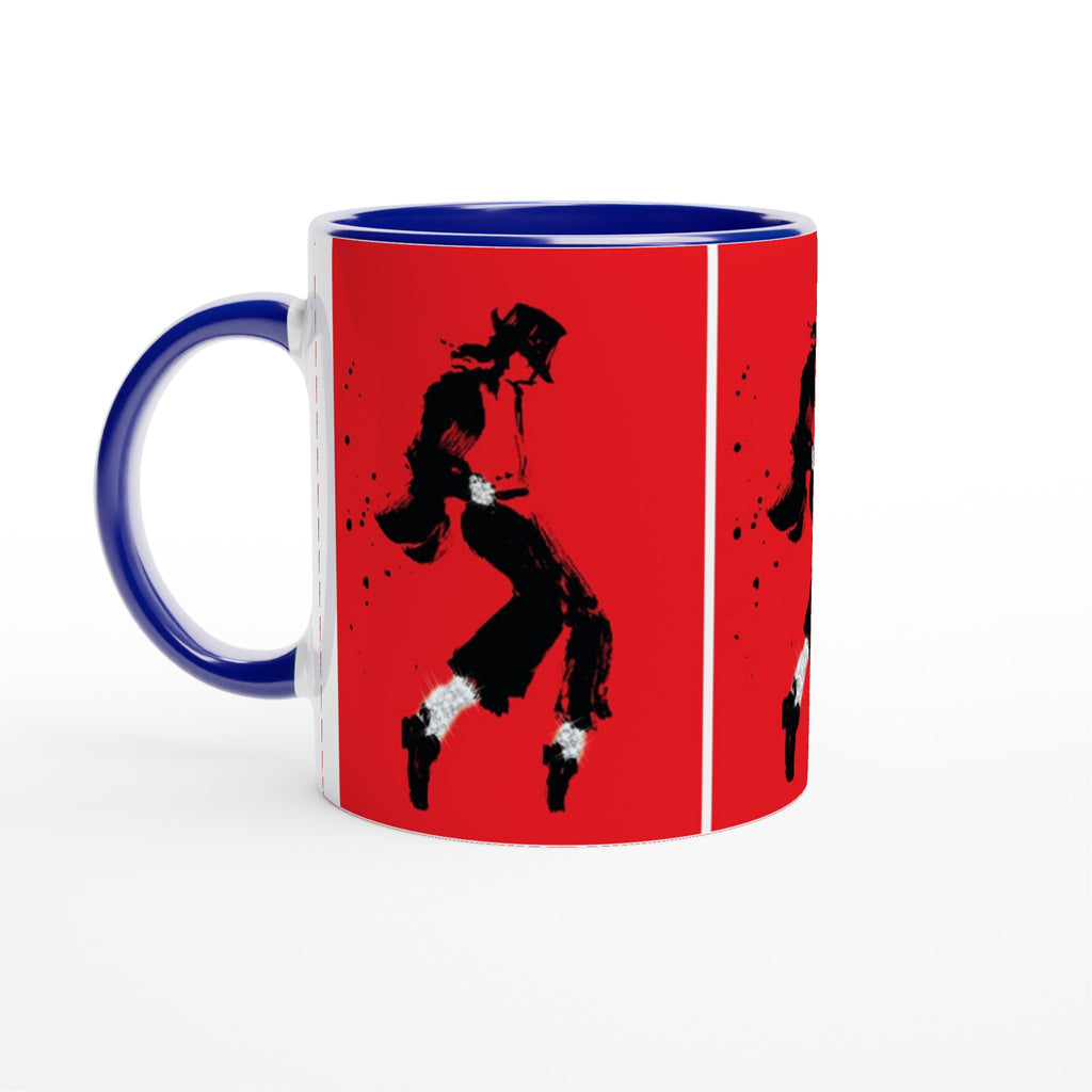 LIMITED EDITION MJ the Musical- White 11oz Ceramic Mug with Color Inside - Creations by Chris and Carlos