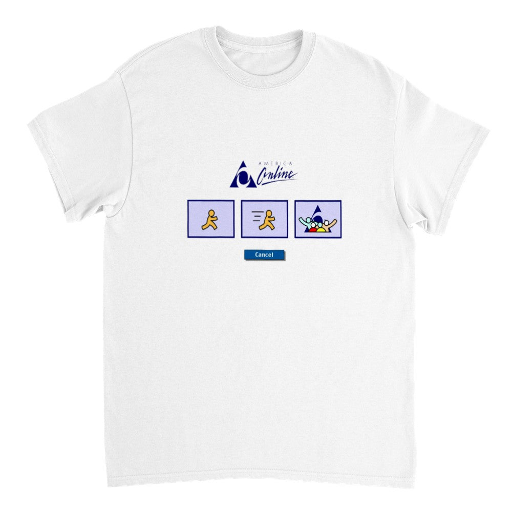 Retro AOL Shirt- Heavyweight Unisex Crewneck T-shirt - Creations by Chris and Carlos